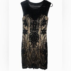 Sue wong nocturne women's size 4 vintage black sequin beaded Cocktail dress